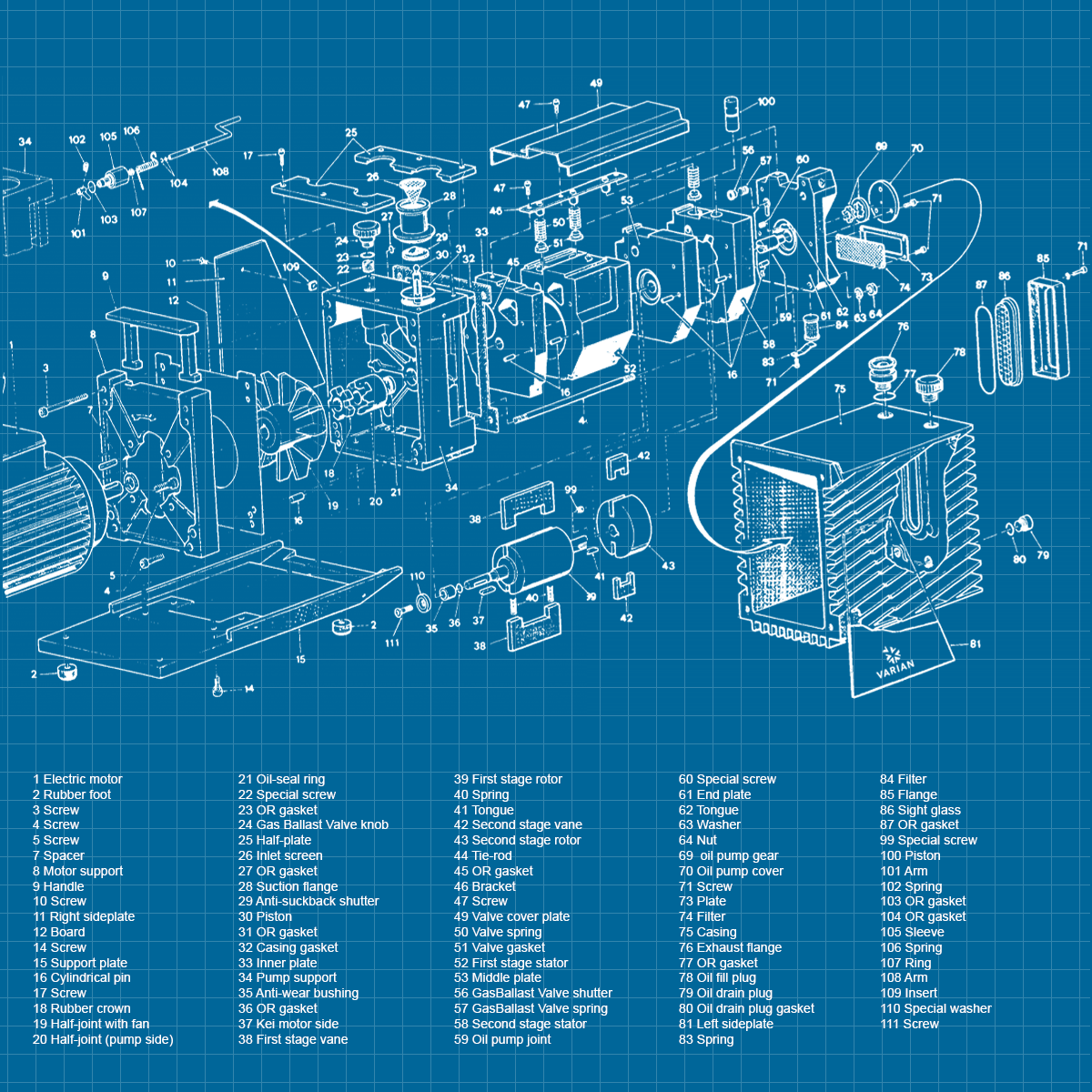 Agilent Varian DS 402 Rotary Vane Vacuum Pump REPAIR SERVICE