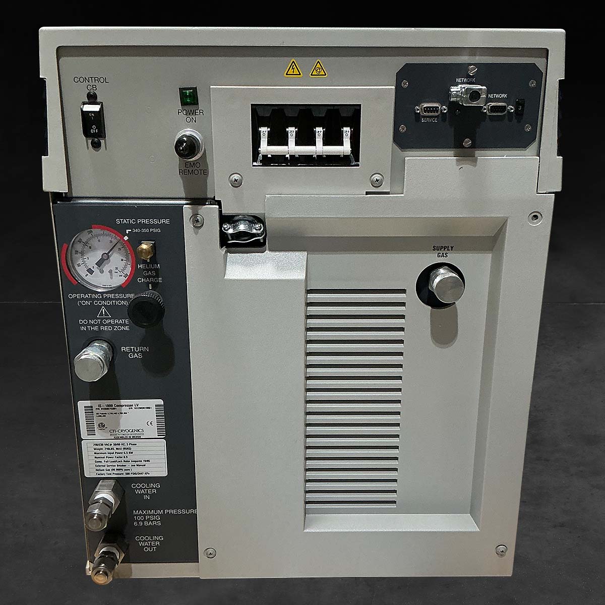 Brooks CTI-Cryogenics IS-1000 On-Board IS Cryopump Helium