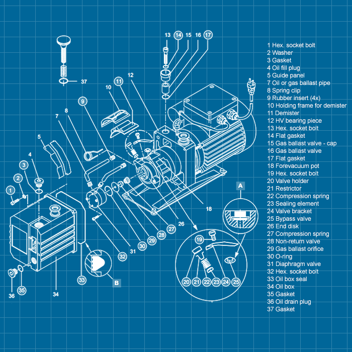 Leybold D5E - SERVICE